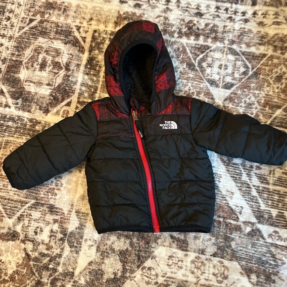 The North Face Infant Boys Reversible Coat Jacket Winter Puffer Sherpa - Picture 3 of 5
